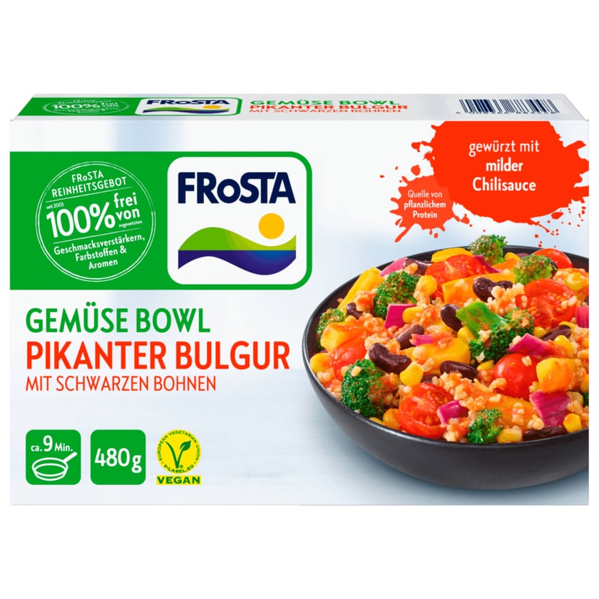 Frosta Gemüse Bowl Pikanter Bulgur Vegan 480g